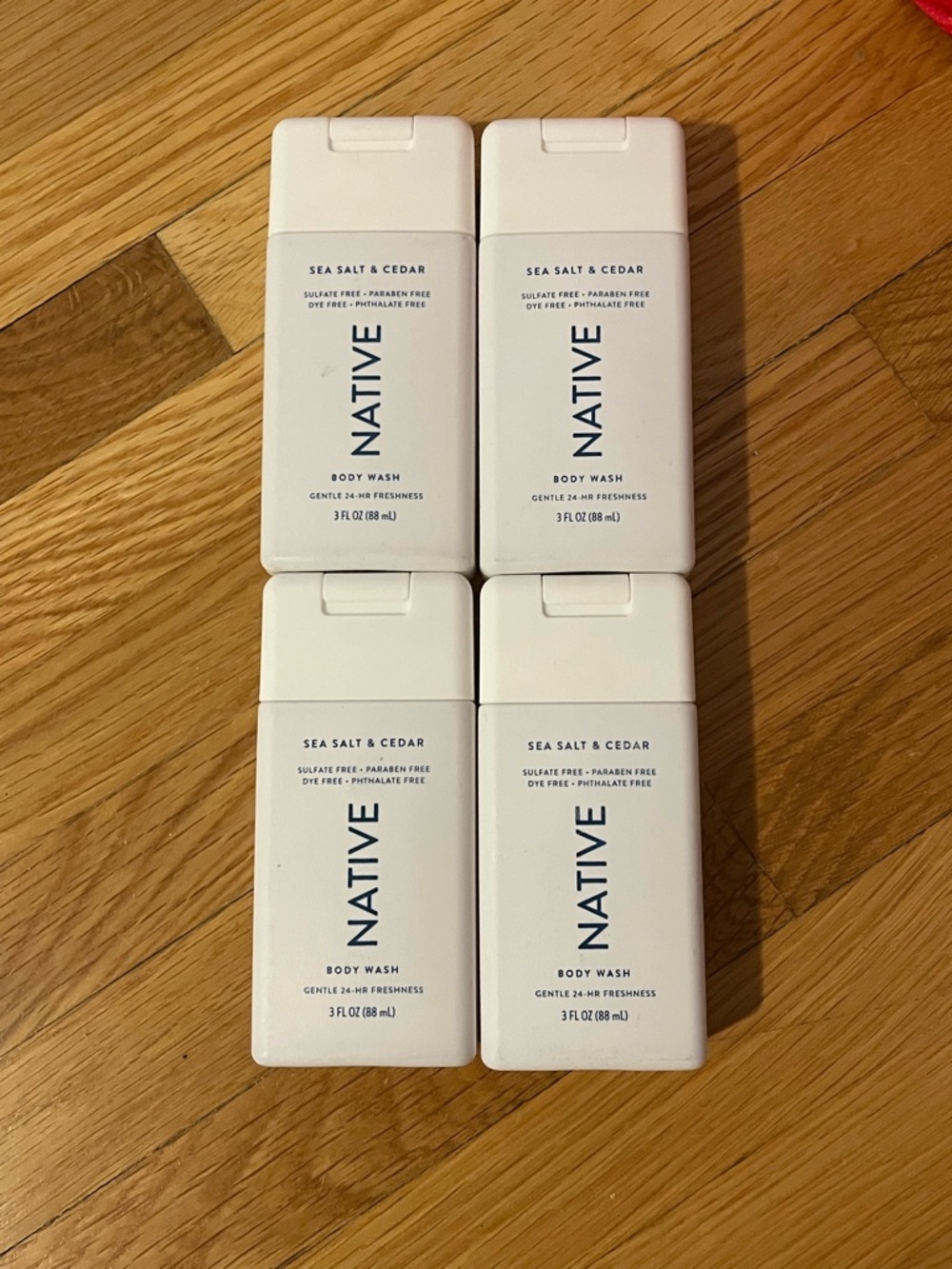 4pk Native Body Wash - Sea Salt & Cedar - 3oz: Basic Cleansing, Whole Body (New)